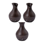 Ultrasonic Aroma Humidifier with LED Light (Size 14x10 cm) - Dark Brown