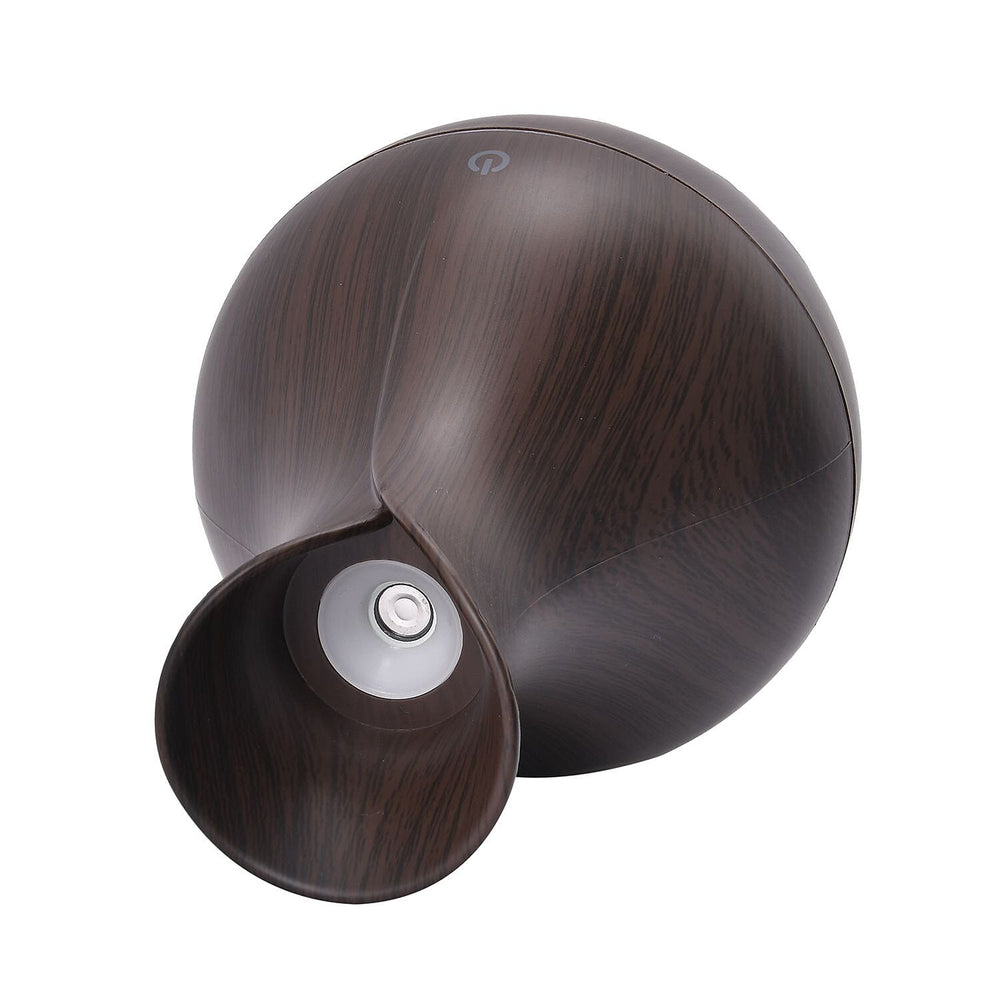 Ultrasonic Aroma Humidifier with LED Light (Size 14x10 cm) - Dark Brown