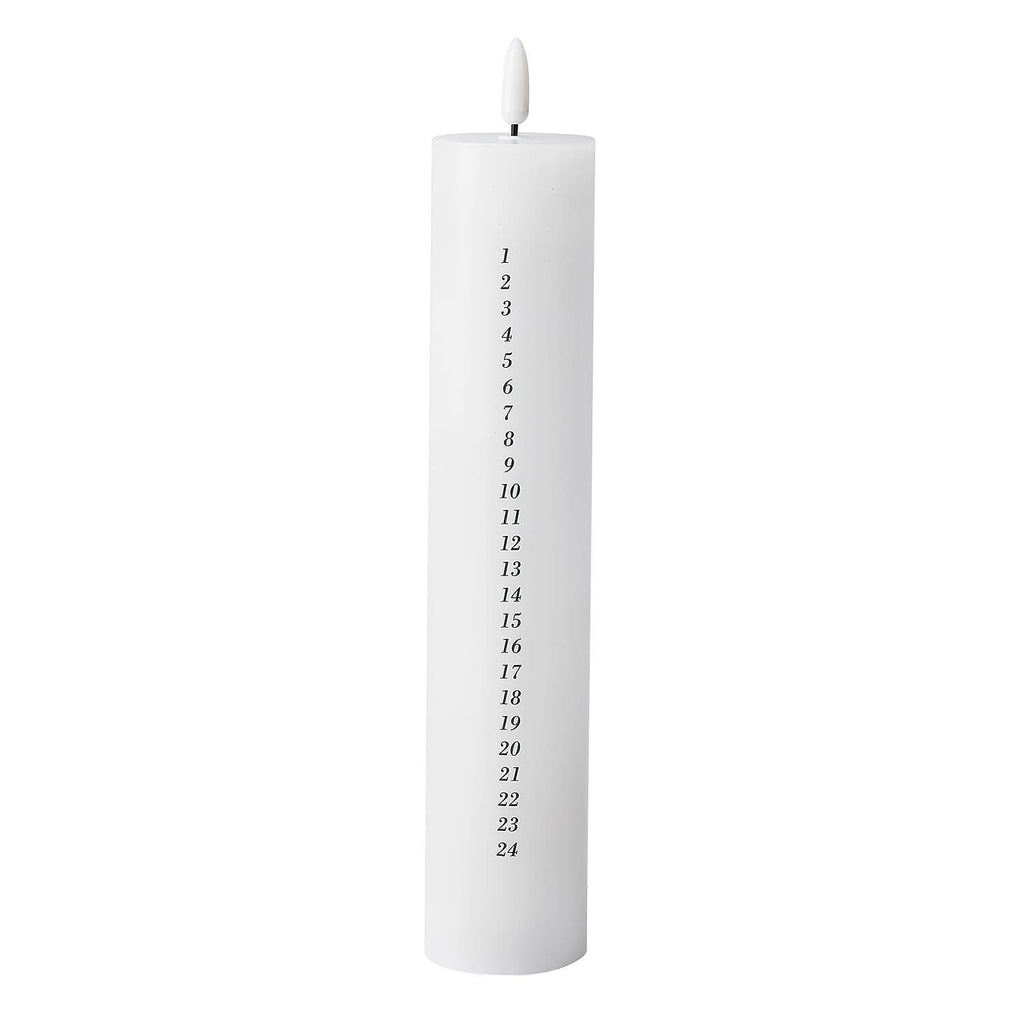 Unique Christmas Calender Candle with Remote Control - 25 LED Warm Lights 2xAA Battery (Not Inc.)