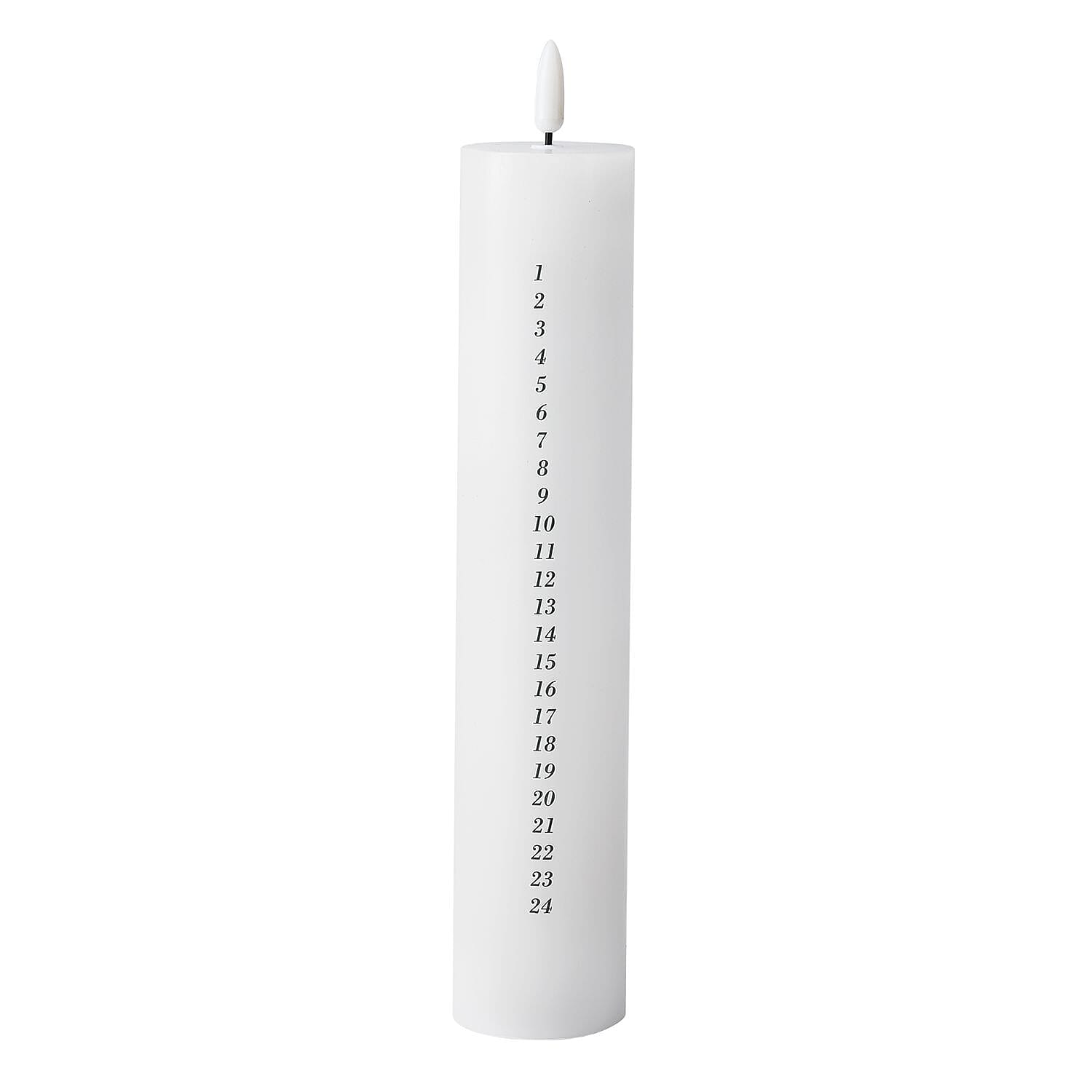 Unique Christmas Calender Candle with Remote Control - 25 LED Warm Lights 2xAA Battery (Not Inc.)