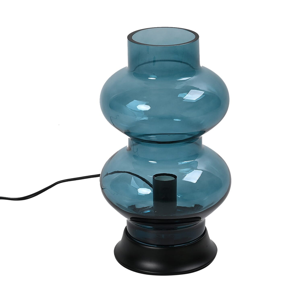 Unique Glass Table Lamp - Blue - Transparent