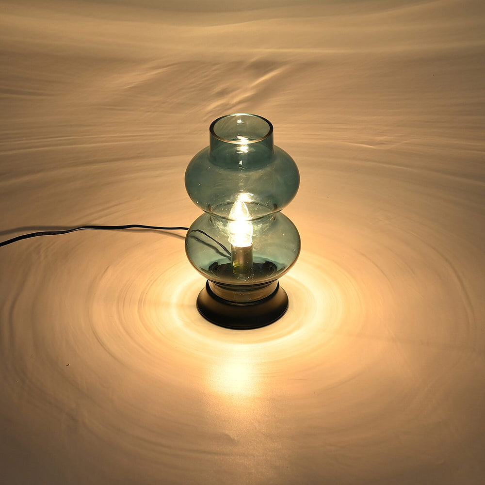 Unique Glass Table Lamp - Blue - Transparent