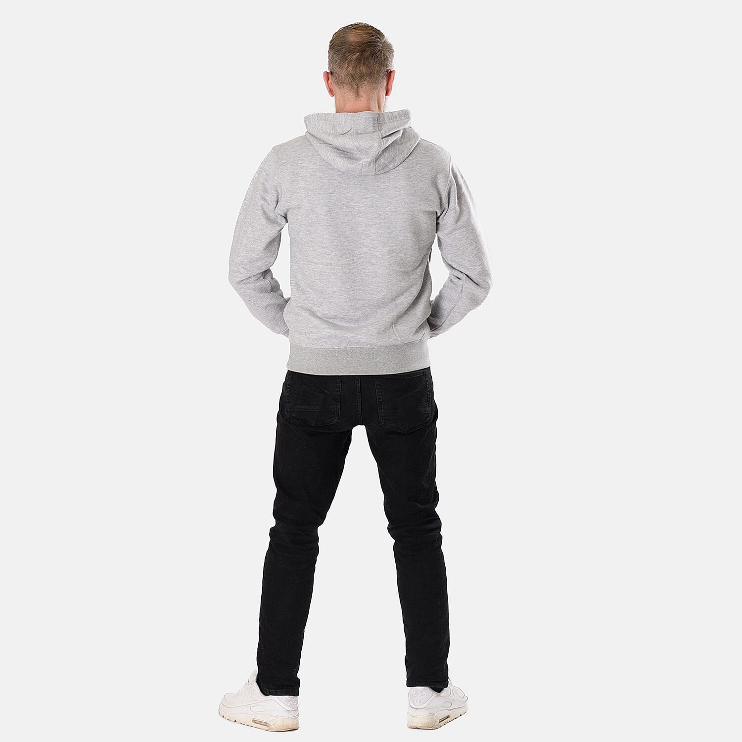 Unisex Loose Fit Hoodie With Kangaroo Pocket and Drawstring 280 GSM (Size M )  - Grey