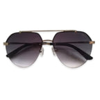 Designer Lipsy Unisex Rimless Black Aviator - Ombre Gold