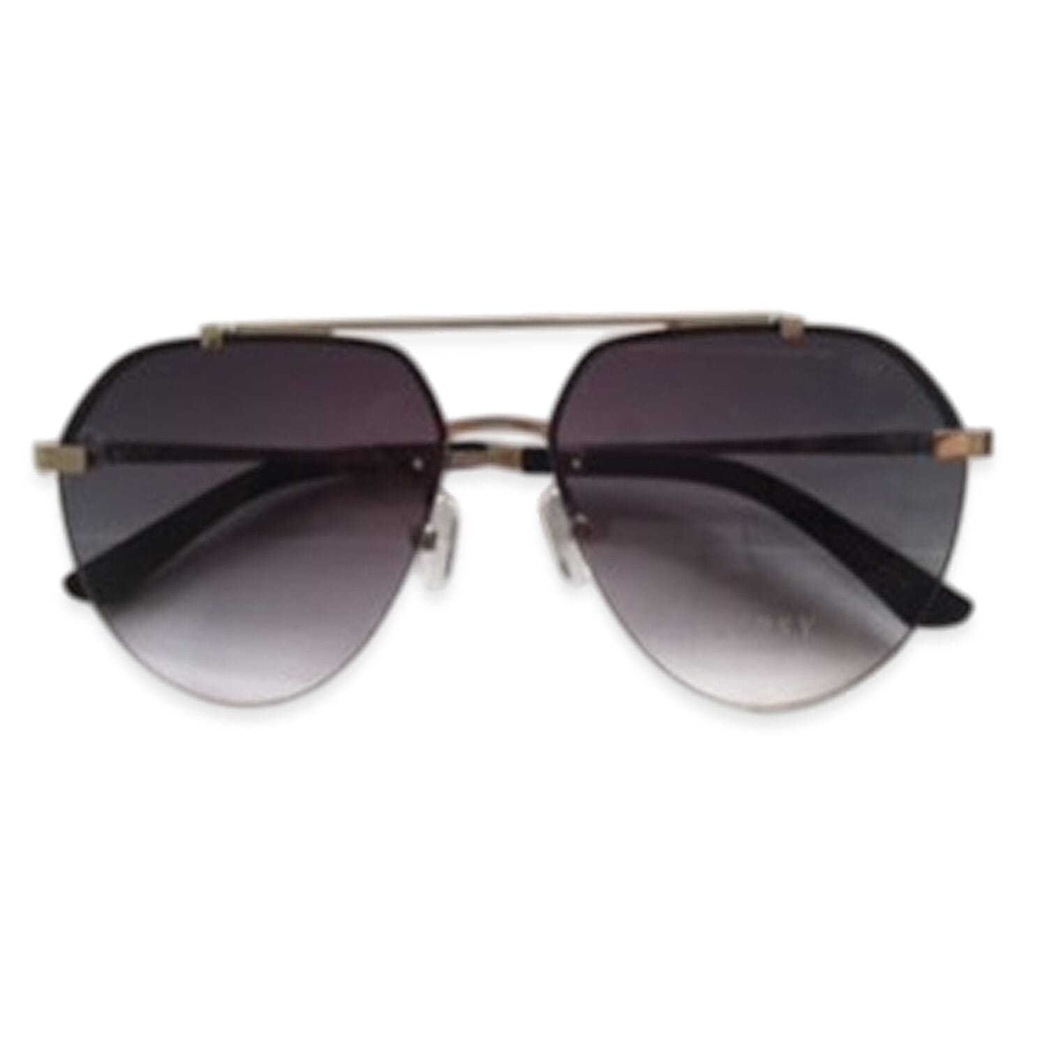 Designer Lipsy Unisex Rimless Black Aviator - Ombre Gold