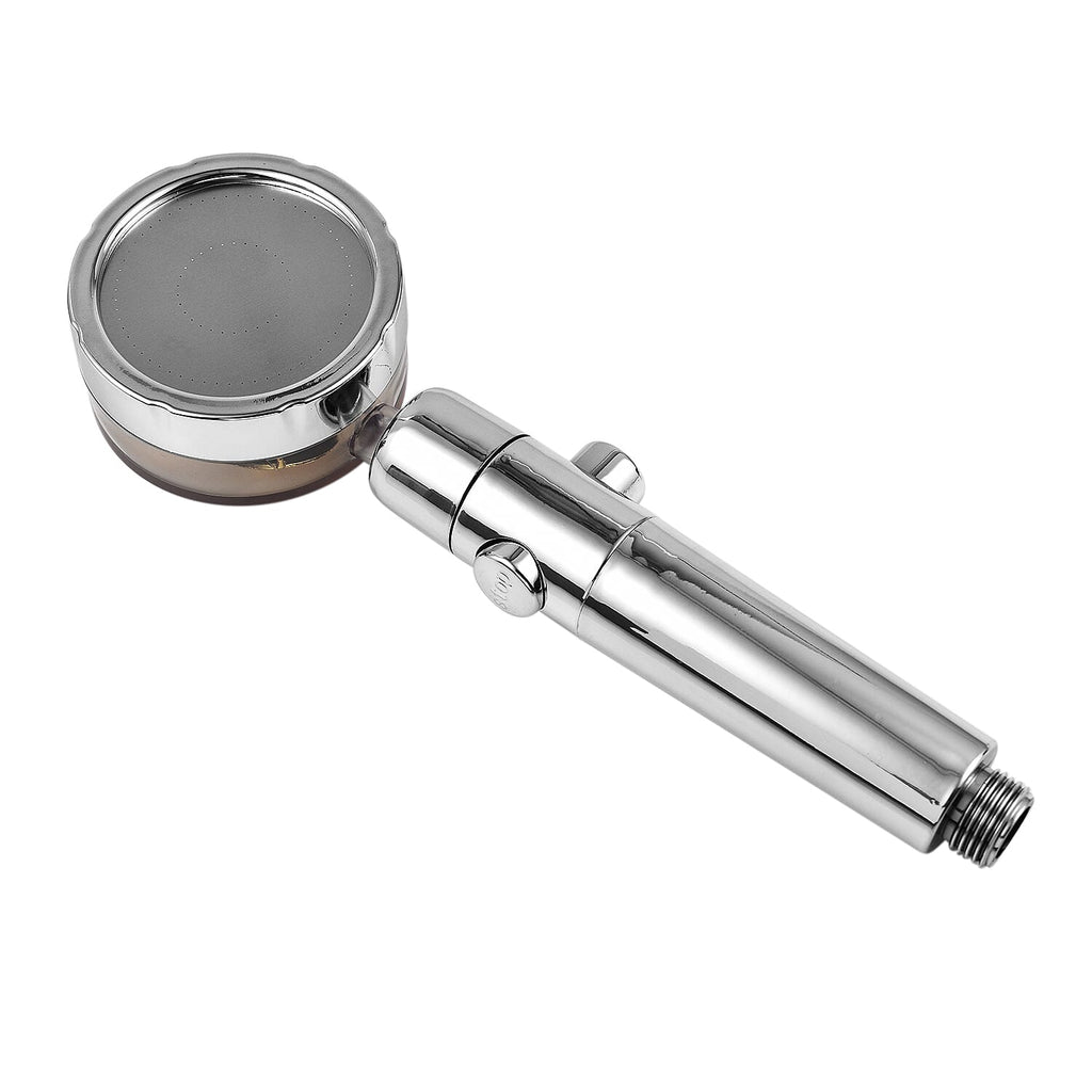 Universal Handheld Shower Head with Turbo Fan-Pause Switch-360 degree Rotating -Golden