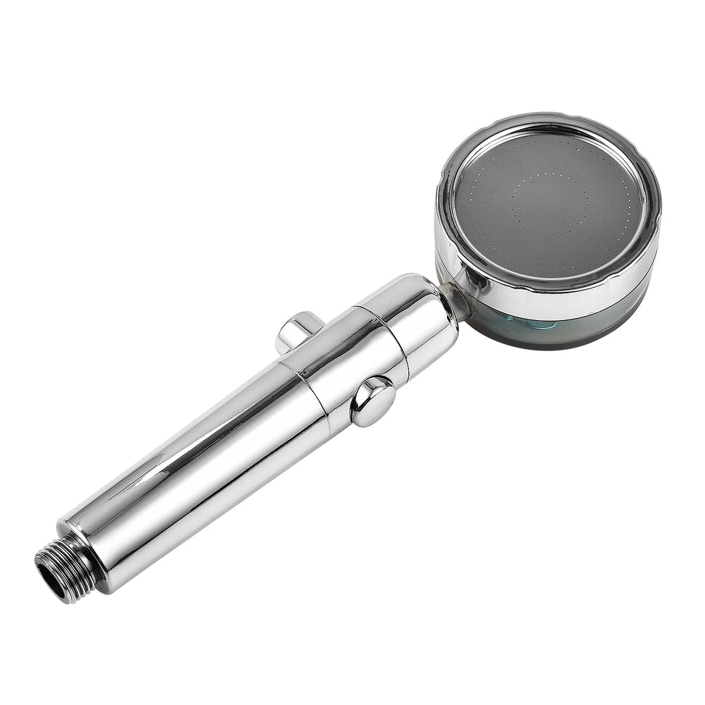 Universal Handheld Shower Head with Turbo Fan-Pause Switch-360 degree Rotating -Blue