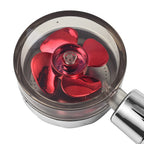 Universal Handheld Shower Head with Turbo Fan-Pause Switch-360 degree Rotating - Red