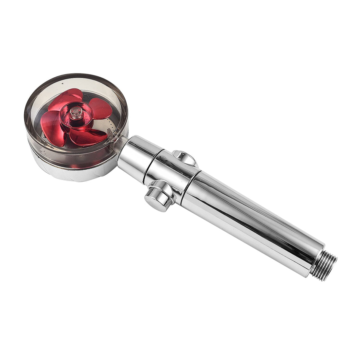 Universal Handheld Shower Head with Turbo Fan-Pause Switch-360 degree Rotating - Red
