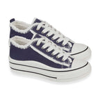 Urban Jacks Ladies Capri Lace-Up Canvas (Size 4) - Denim