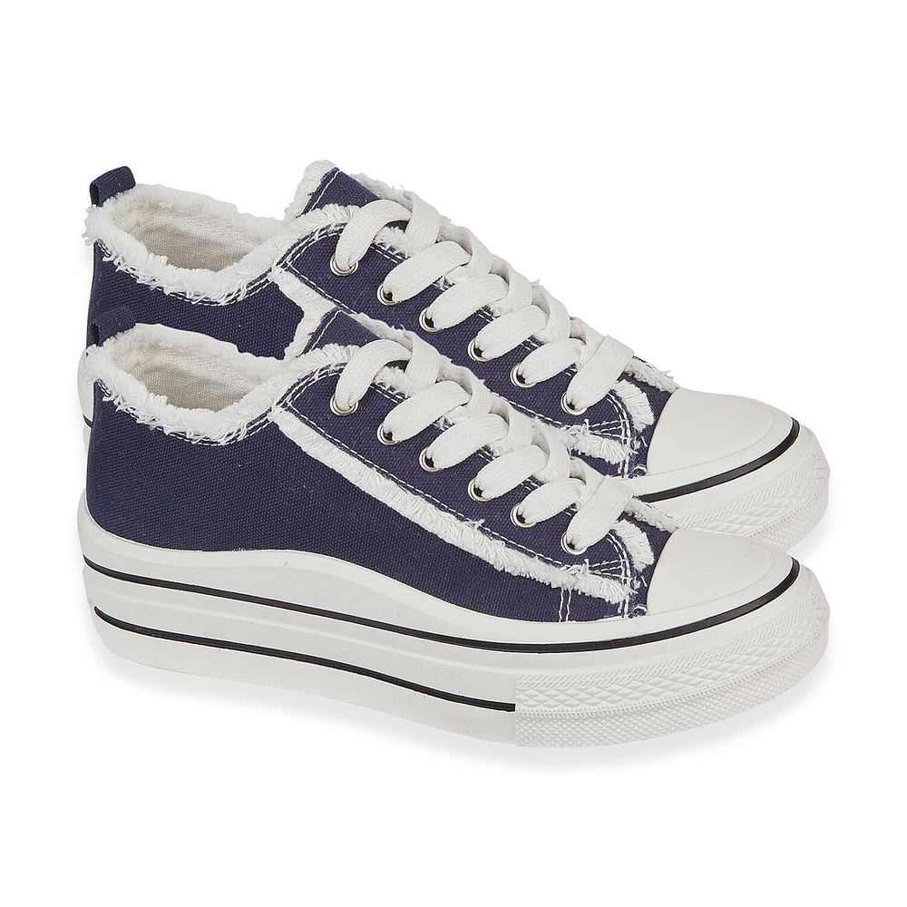 Urban Jacks Ladies Capri Lace-Up Canvas (Size 7) - Denim
