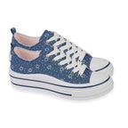 Urban Jacks Ladies Daisie Canvas Denim Casual Shoe (Size 7) - Light Blue