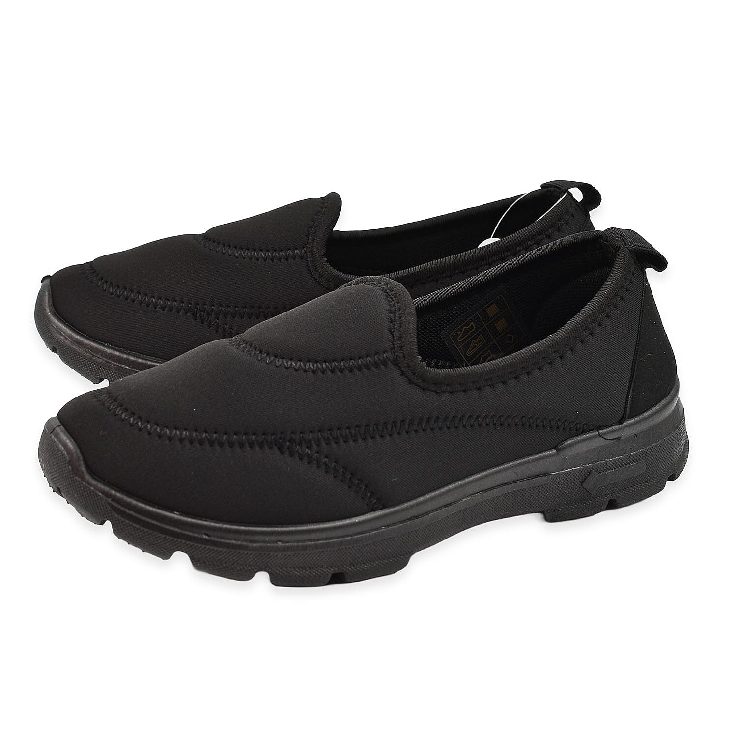 Urban Jacks Ladies Georgia Slip-on Lightweight Shoes (Size 8) - Black