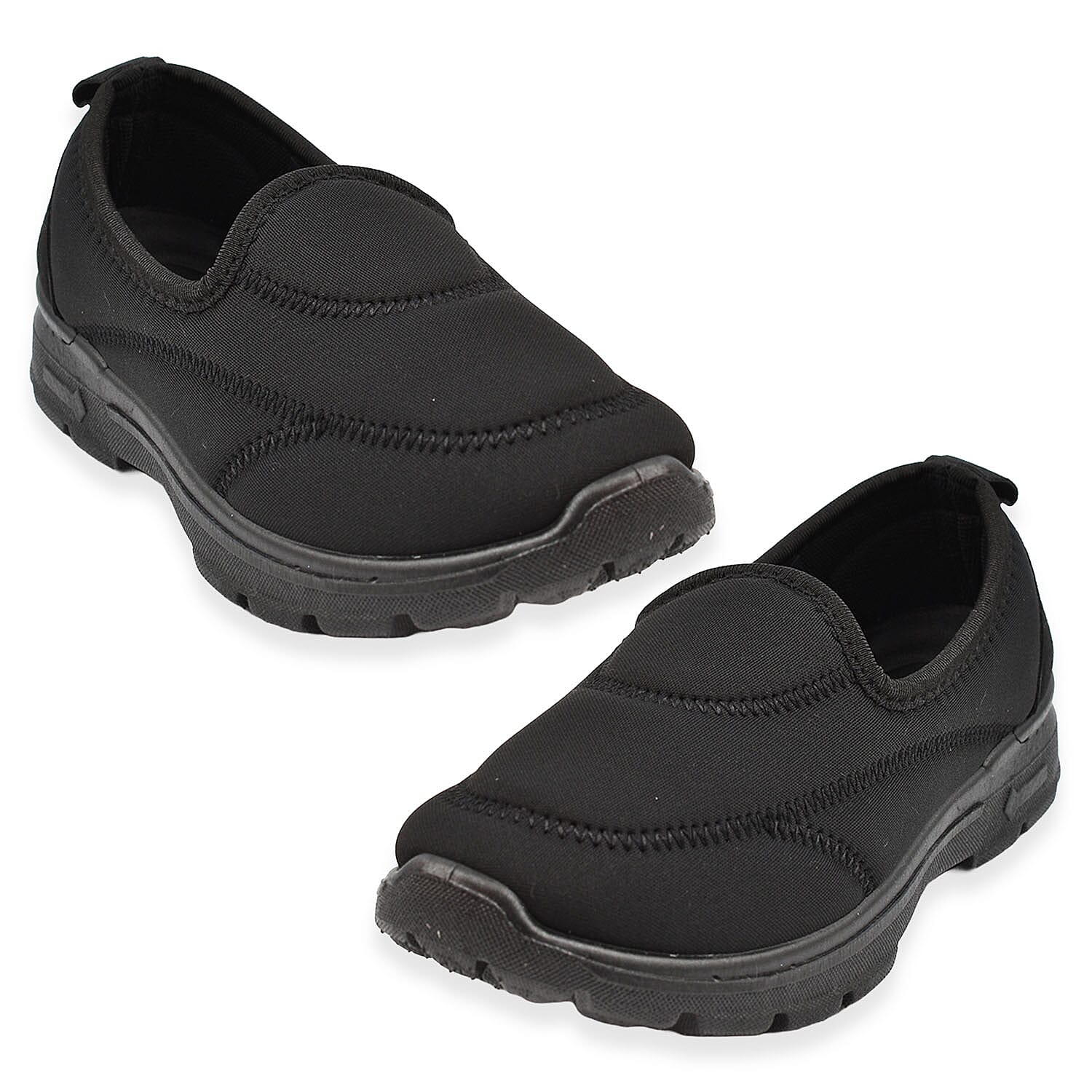 Urban Jacks Ladies Georgia Slip-on Lightweight Shoes (Size 8) - Black