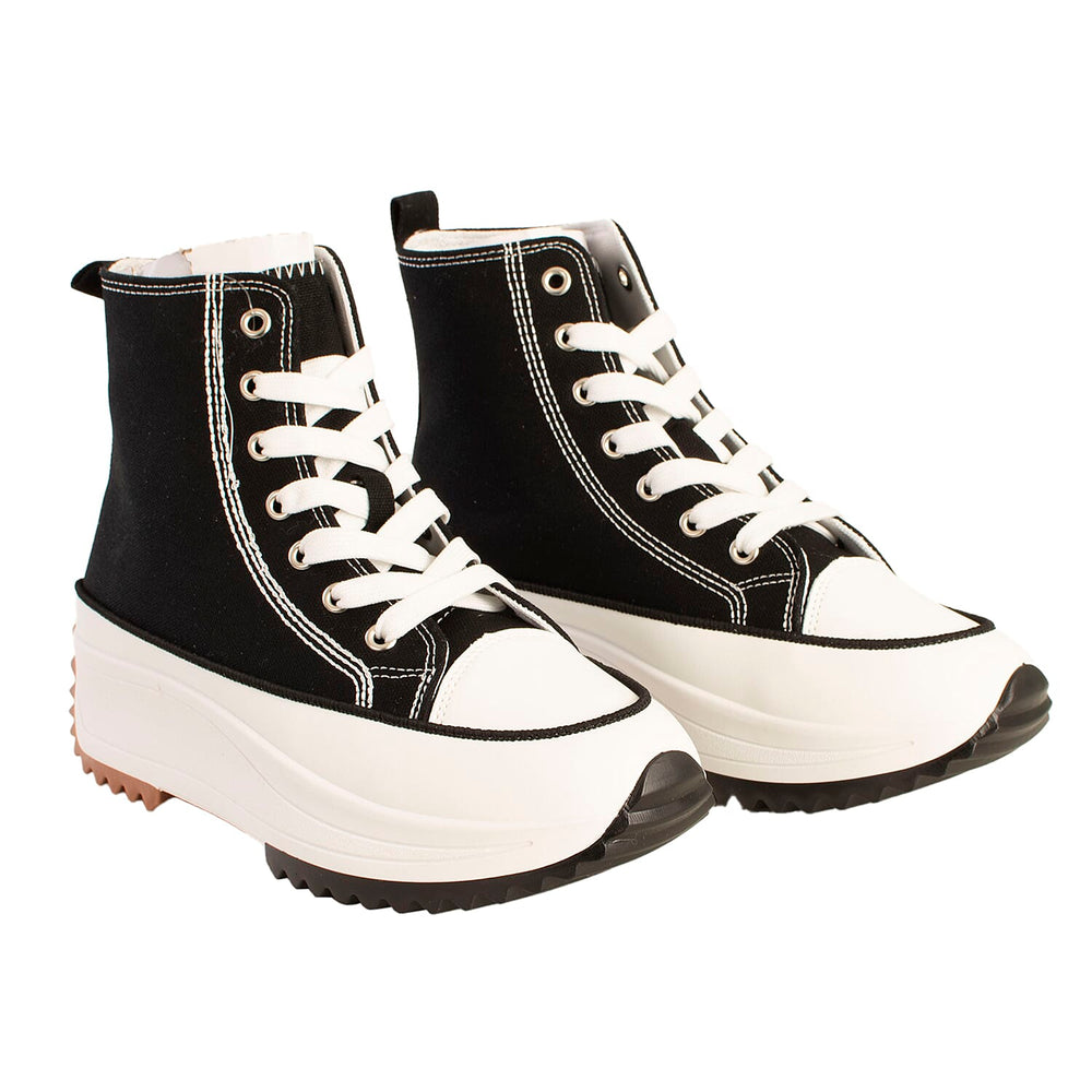 Urban Jacks Ladies Leatherette Chilli Lace-up Boot (Size 8) - Black