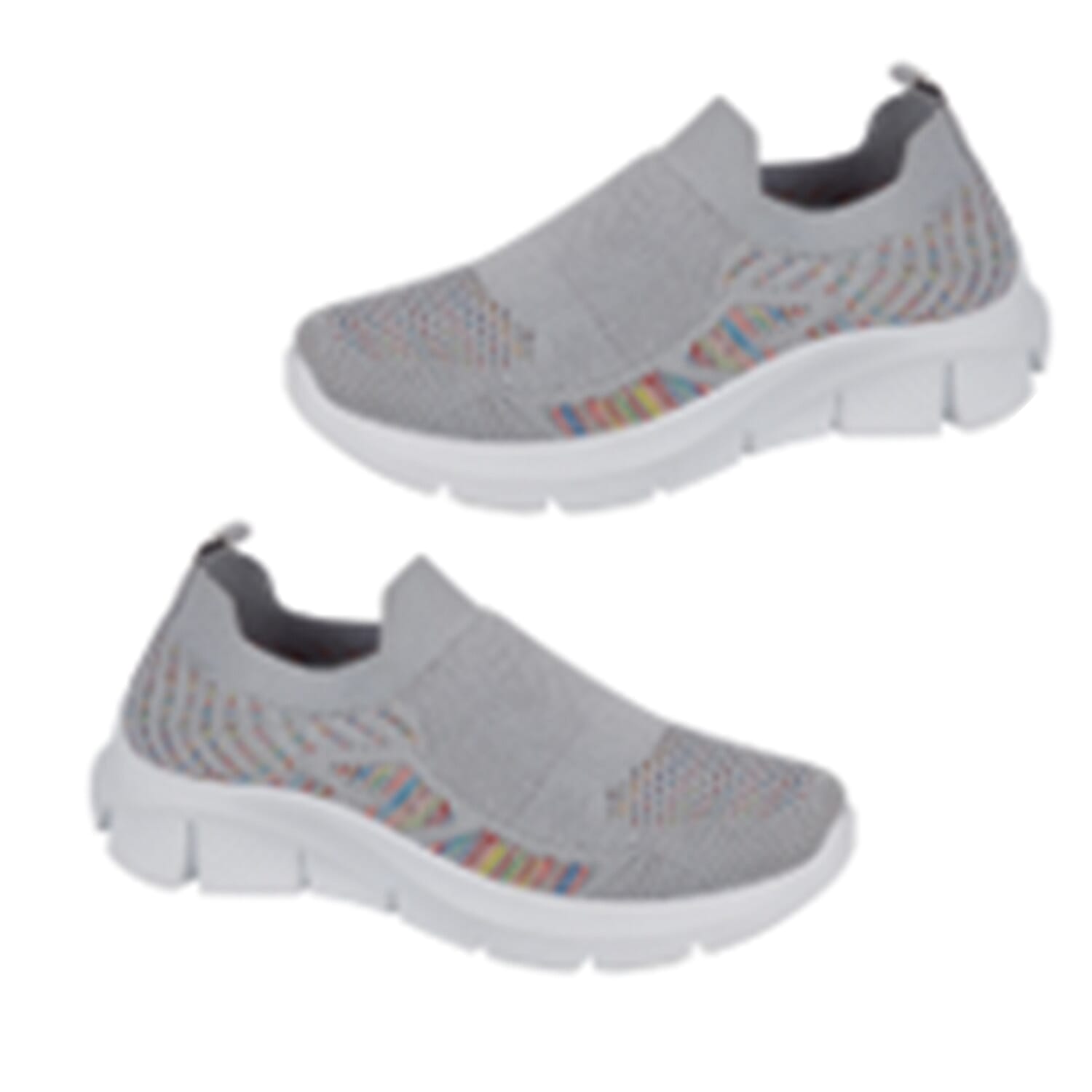 Urban Jacks Ladies Limoncello Fly Knitted Slip-On Shoe (Size 8) - Grey