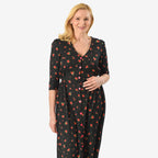 IW Knitted Dress (Size - 12) - Black Floral