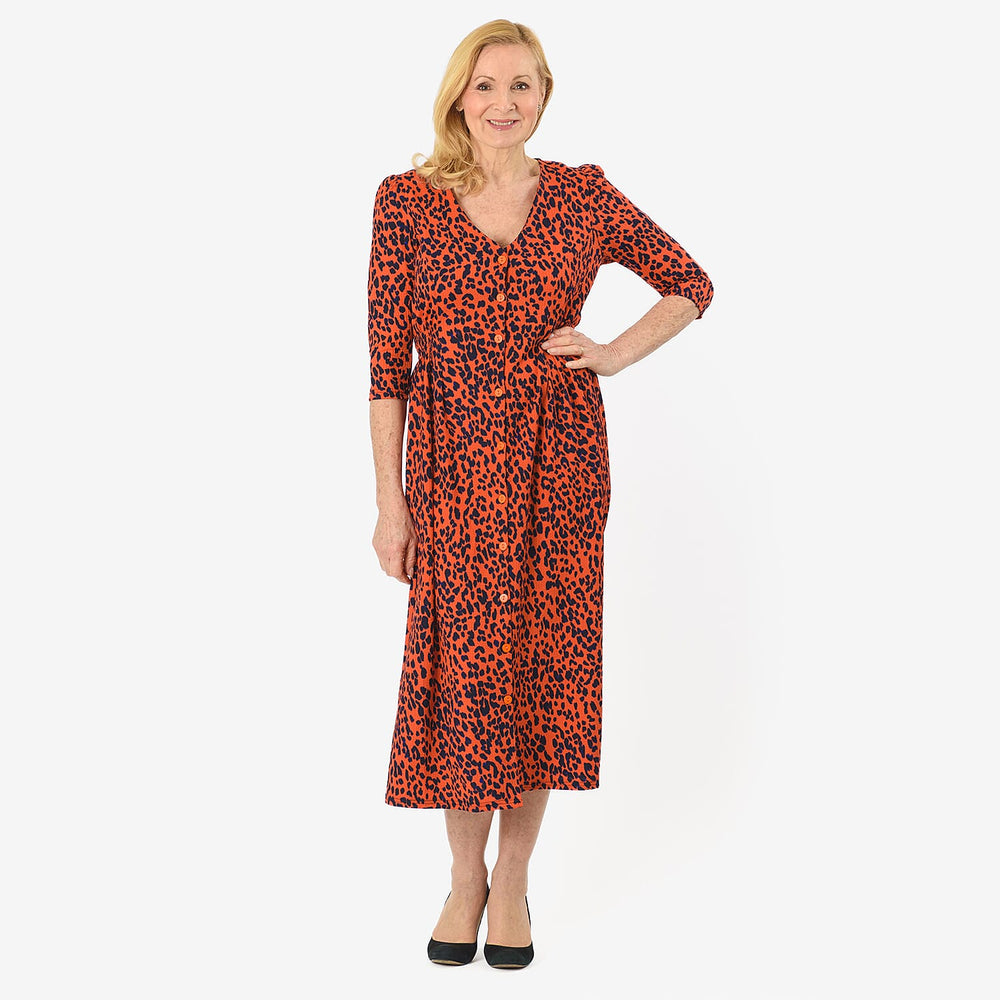 IW Knitted Dress (Size - 16) - Leopard