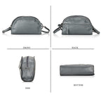 Valissiere Croc Embossed Genuine Leather Crossbody Sling Bag With Front Zip Pocket - Grey