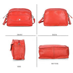 Specially Crafted In India-Valliserie 100% Genuine Leather Croco Pattern Crossbody Sling Bag - Red