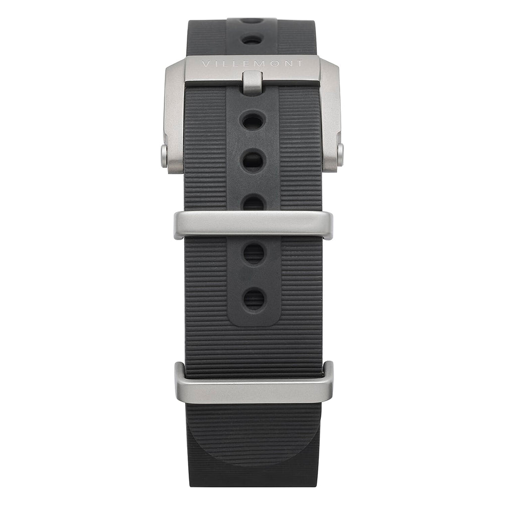 VILLEMONT Limited Edition Mens Tenacity Swiss Movement Granite Black Dial 20ATM Water Resistant Mens Watch with Black - Stainless Steel Strap