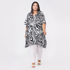 TAMSY - Satin Kaftan (One Size) - Black