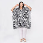 TAMSY - Satin Kaftan (One Size) - Black