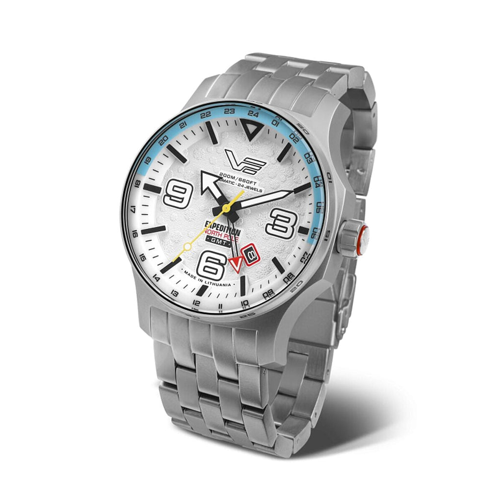 VOSTOK EUROPE Expedition North Pole Frost Automatic Movt. 20ATM WR Grey Dial Mens Watch with Silver Colour Stainless Steel Strap