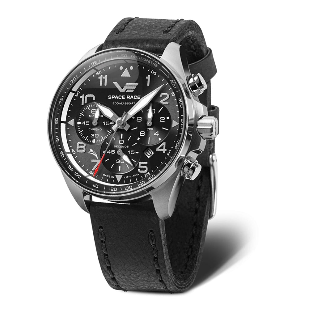 Vostok Europe Quartz Mens Watch in Stainless Steel - Black