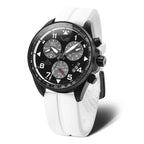 VOSTOK EUROPE Space Race Quartz Movt. 20ATM WR Black Dial - PVD Case Mens Watch with White Colour Strap