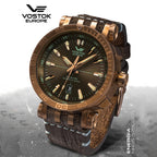 THE COLLECTORS DREAM  - VOSTOK EUROPE Energia Automatic Movt. 30ATM WR Bronze Plated Mens Watch with Brown Genuine Leather Strap