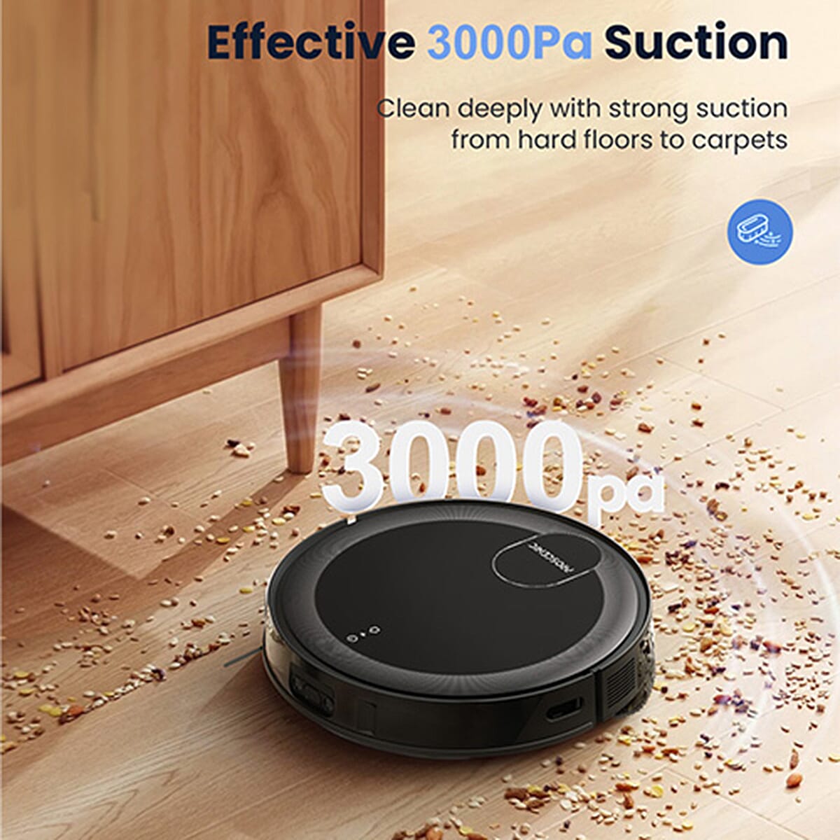 Proscenic X1 Robot Vacuum Cleaner with Mop, 2.5L Self Emptying Technology & Alexa Control (3000 Pa) - Black