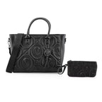 Valentino Orlandi Vegan Leather Tote Bag - Black