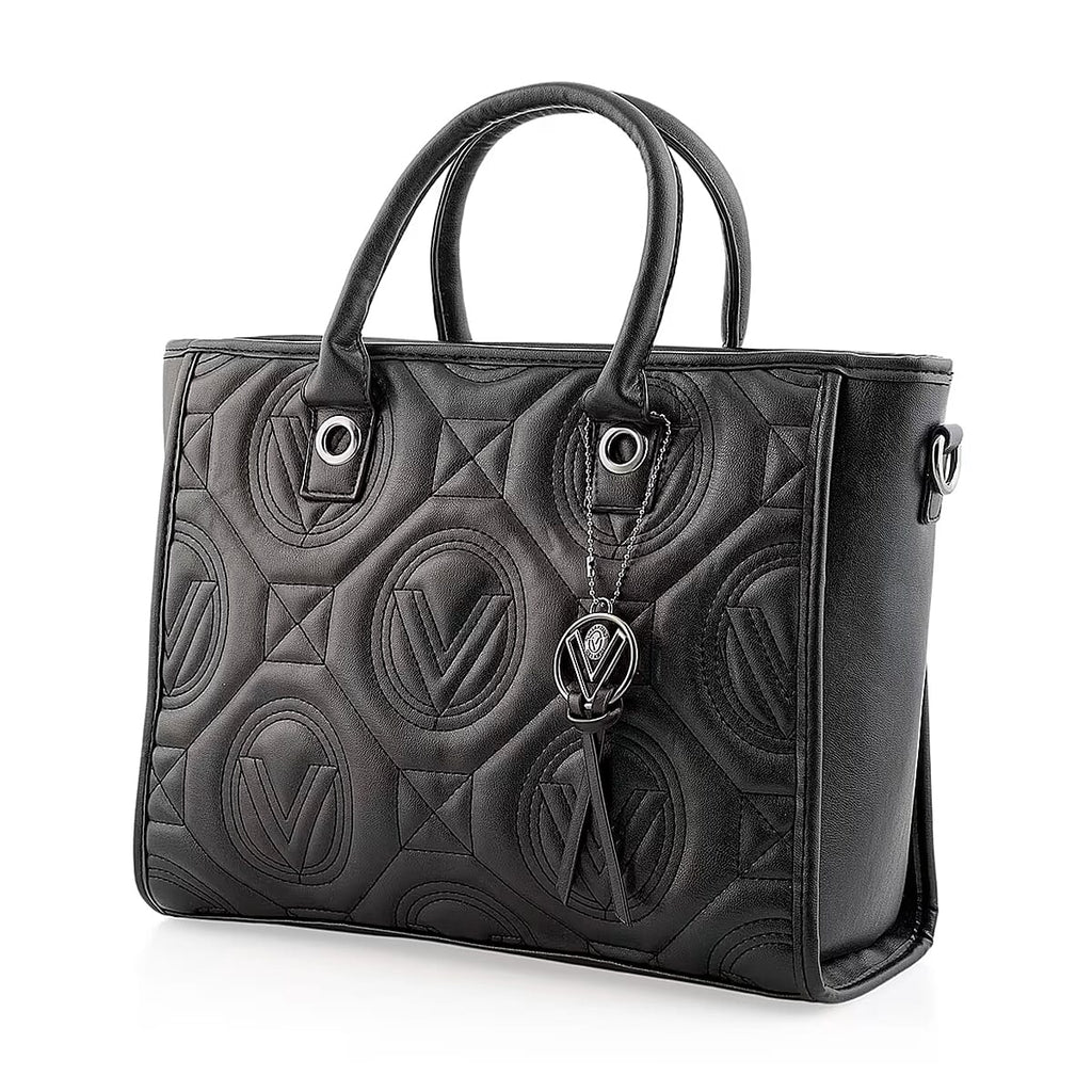 Valentino Orlandi Vegan Leather Tote Bag - Black