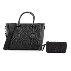 Valentino Orlandi Vegan Leather Tote Bag - Black