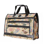 Designer Printed Multi-Pocket Shopper Tote Bag - Black