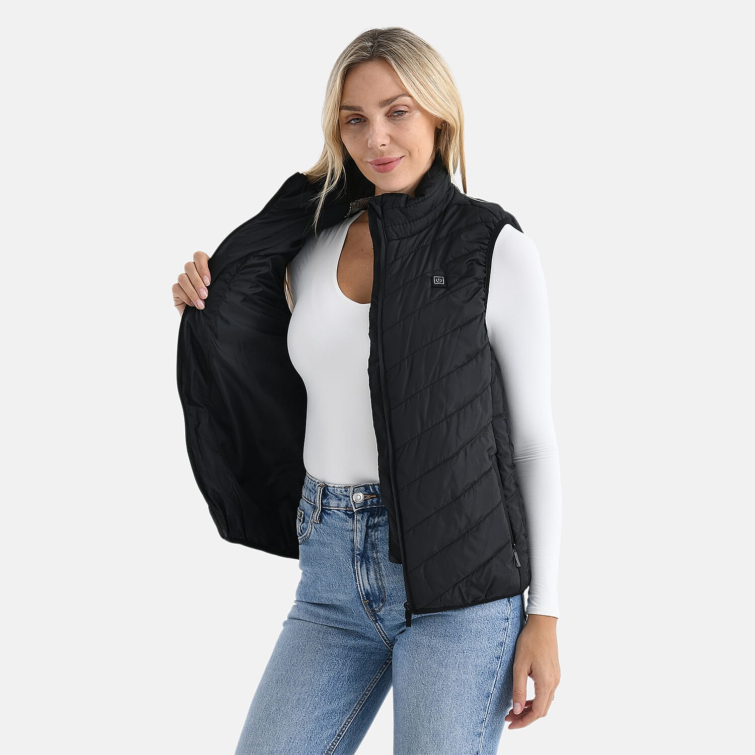Valisserie Lightweight Heating Gilet with 4-Way Heating System (Size XXL) - Black