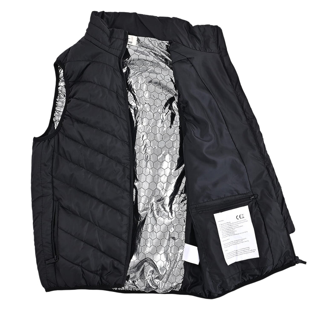 Valisserie Lightweight Heating Gilet with 4-Way Heating System (Size XXL) - Black