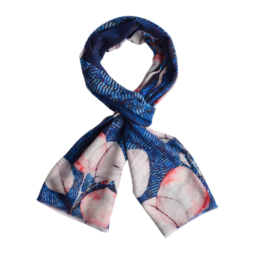Valissiere 100% Cashmere Wool Scarf (Size 195 X 70 Cm) - Indigo