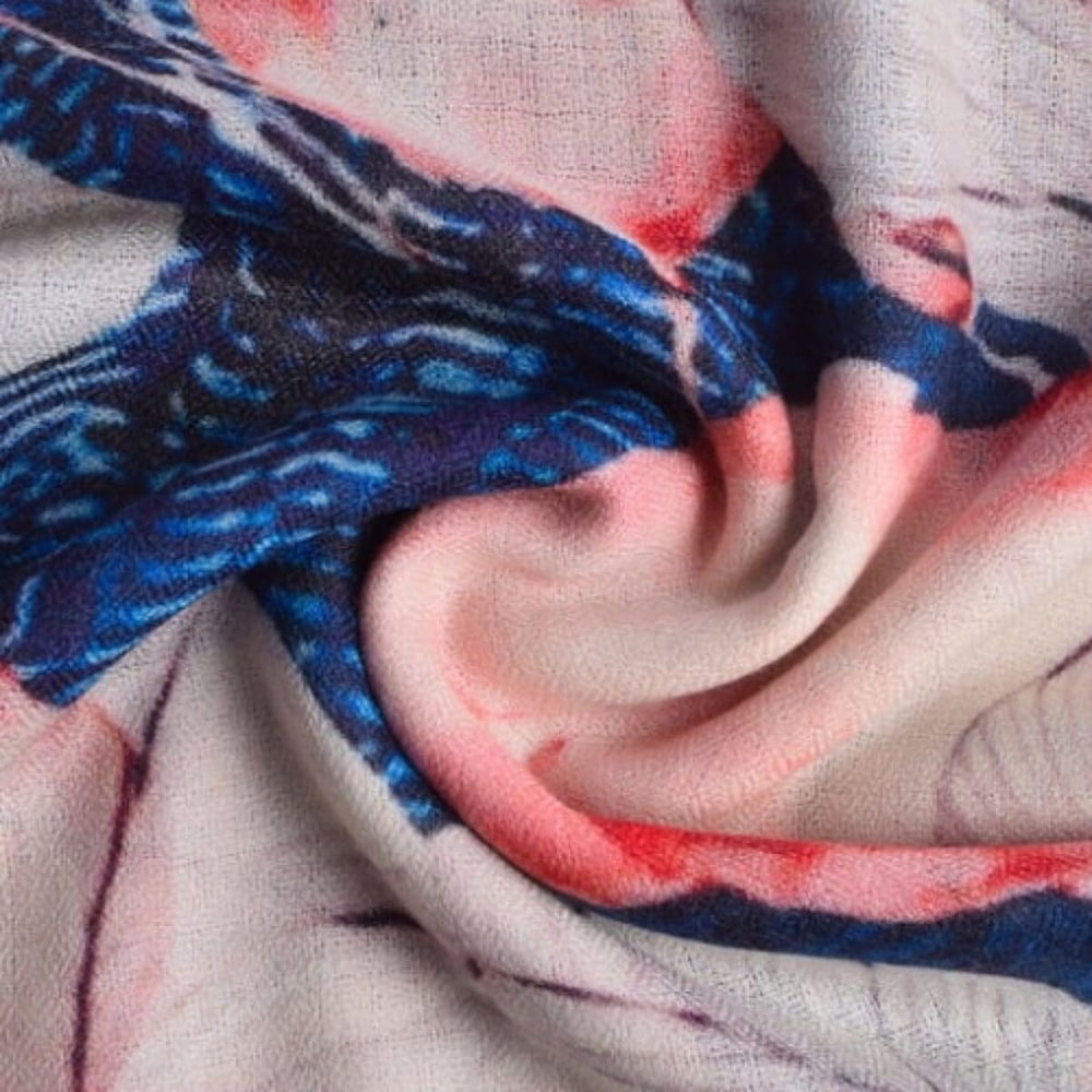 Valissiere 100% Cashmere Wool Scarf (Size 195 X 70 Cm) - Indigo