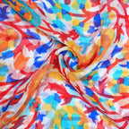 Valissiere Silk Printed Scarf (Size - One Size) - Red