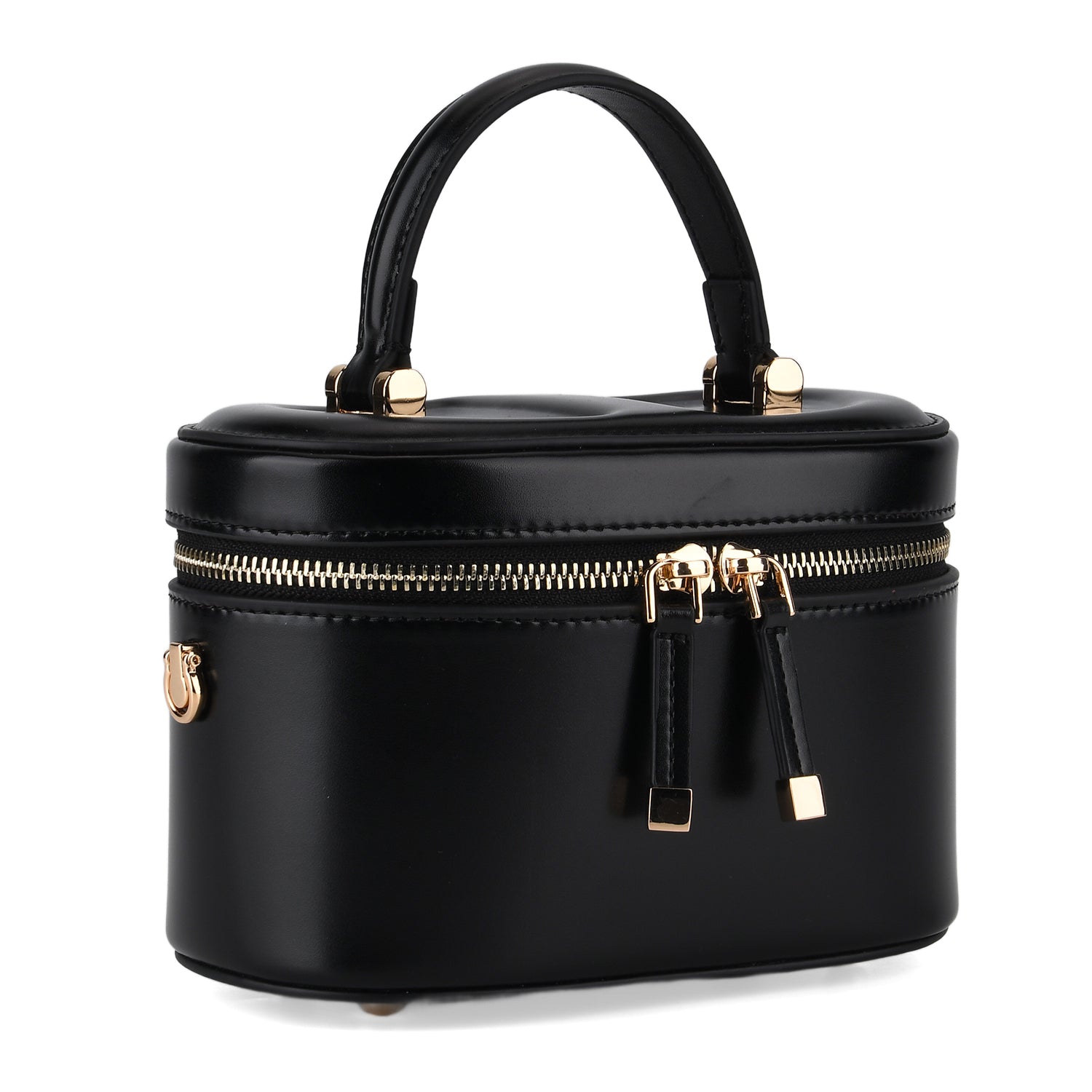Valissiere Designer Inspired Genuine Leather Structured Vanity Top Handle Bag