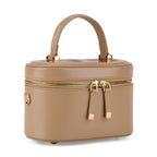 Valissiere Designer Inspired Genuine Leather Structured Vanity Top Handle Bag