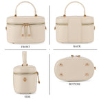 Valissiere Designer Inspired Genuine Leather Structured Vanity Top Handle Bag