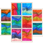 Valissiere 100% Pure Mulberry Silk Striped Scarf (180 x 50cm) - Multi Colour