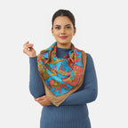 Valissiere Silk Printed Scarf (Size - One Size) - Yellow