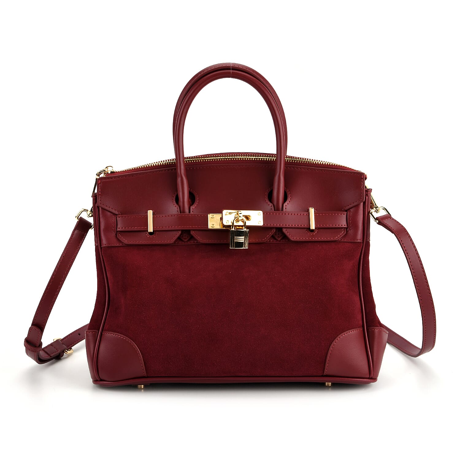 "Color-Burgundy Size-Profile- Genuine leather Crossbody bag with gift box Wall (exterior)-Genuine leather Lining (Interior)-PVC Pockets (exterior)-Zipped-1 Pockets (interior)-  Zipped-1,slip-1; Measur