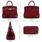 "Color-Burgundy Size-Profile- Genuine leather Crossbody bag with gift box Wall (exterior)-Genuine leather Lining (Interior)-PVC Pockets (exterior)-Zipped-1 Pockets (interior)-  Zipped-1,slip-1; Measur