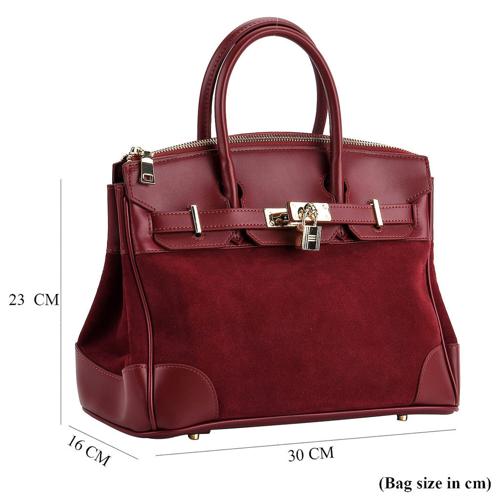 "Color-Burgundy Size-Profile- Genuine leather Crossbody bag with gift box Wall (exterior)-Genuine leather Lining (Interior)-PVC Pockets (exterior)-Zipped-1 Pockets (interior)-  Zipped-1,slip-1; Measur