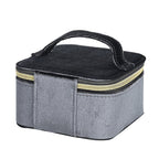 Velvet Jewellery Organiser (Size 12x12x7 cm) - Grey